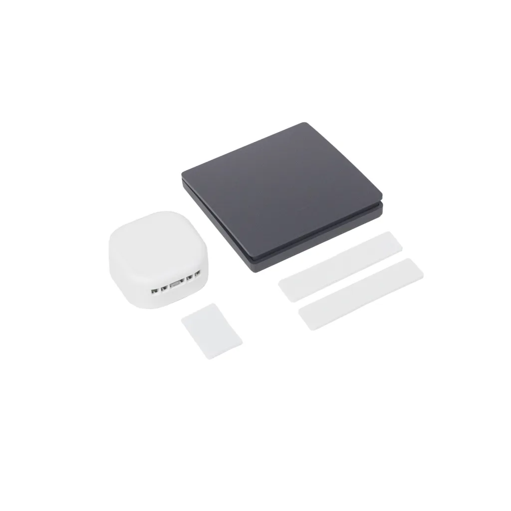 Выключатель кинетический, с реле, 1 клавиша, графит, с Wi-Fi, AKS