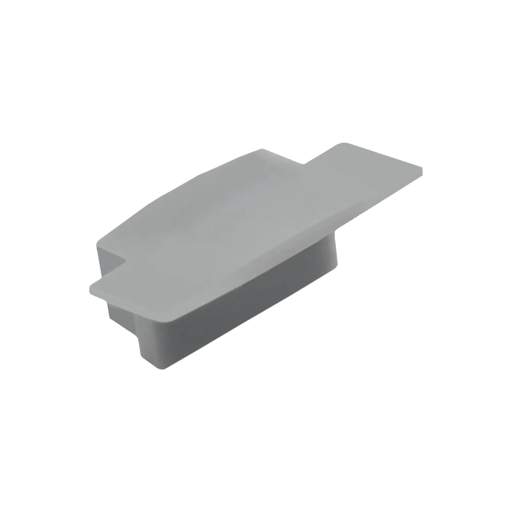 Заглушка для профиля AQ FORM врезного 15/21х7 серая