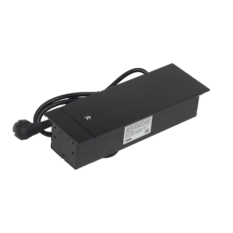 Выдвижной удлинитель Hollander, 2 розетки, 2xUSB, HDMI, LAN, черный AKS