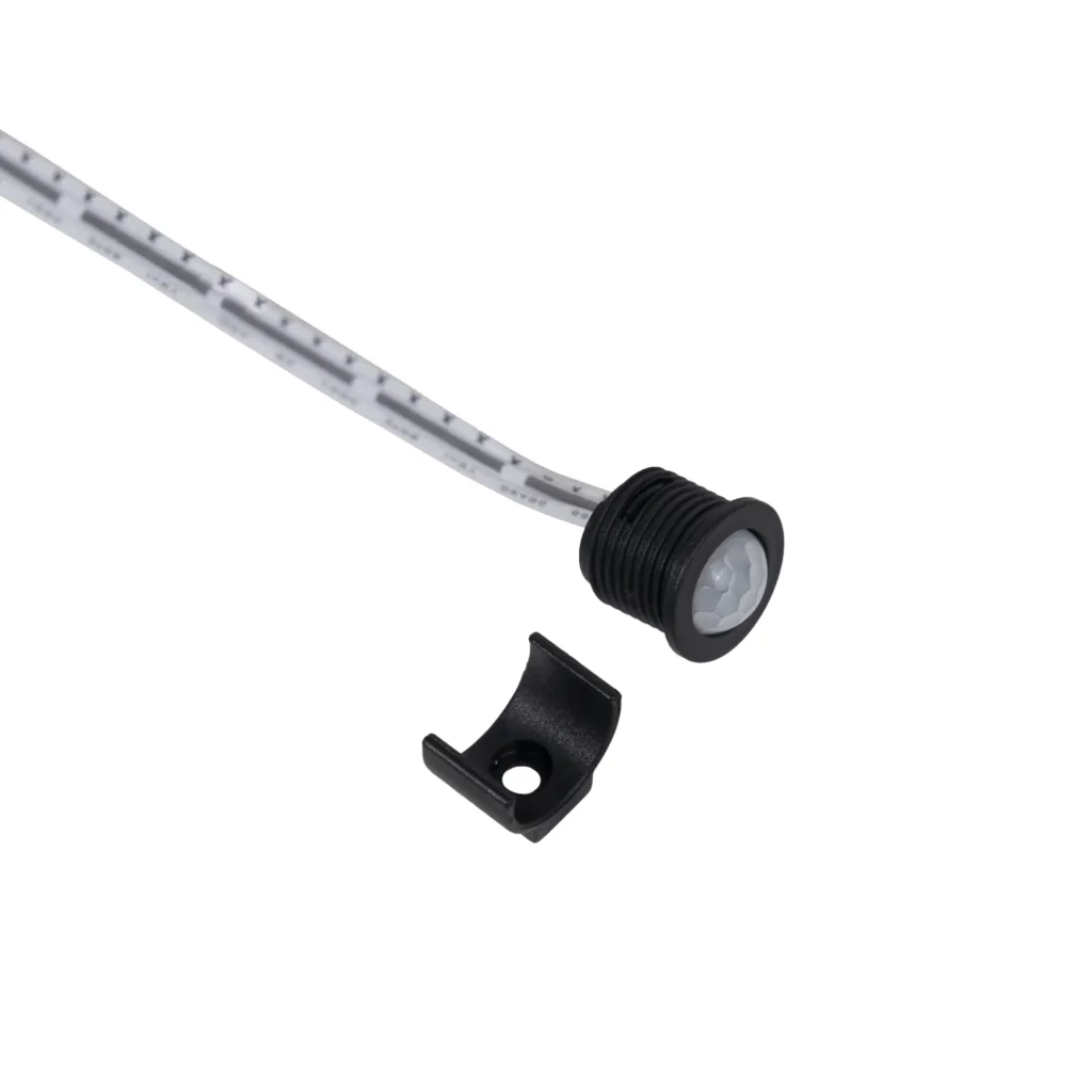 Выключатель бесконтактный на движение (PIR), врезной/накладной, 12/24V, 60W/100W, черный, AKS