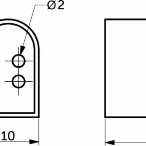 Заглушка для гибкого неона 8*16мм, проходная, AKS