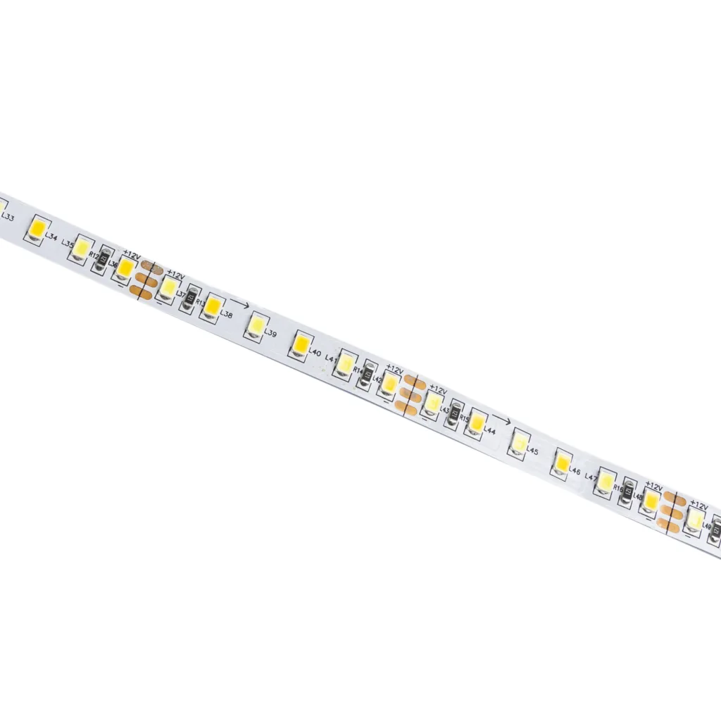 Лента светодиодная двухцветная (CCT) - 14,4W/m, 24V, 8мм, 2835, 180 д/м, IP20, тепл-холод белый, 5м, AKS