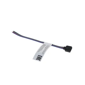 Шнур соединительный для светодиодных лент RGB и Bicolor шириной 10mm (провод - коннектор), 15 см, AKS