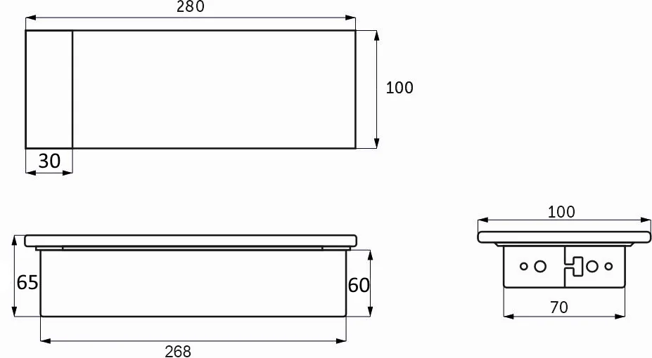 Выдвижной удлинитель Hollander, 2 розетки, 2xUSB A, HDMI, LAN, алюминий, AKS