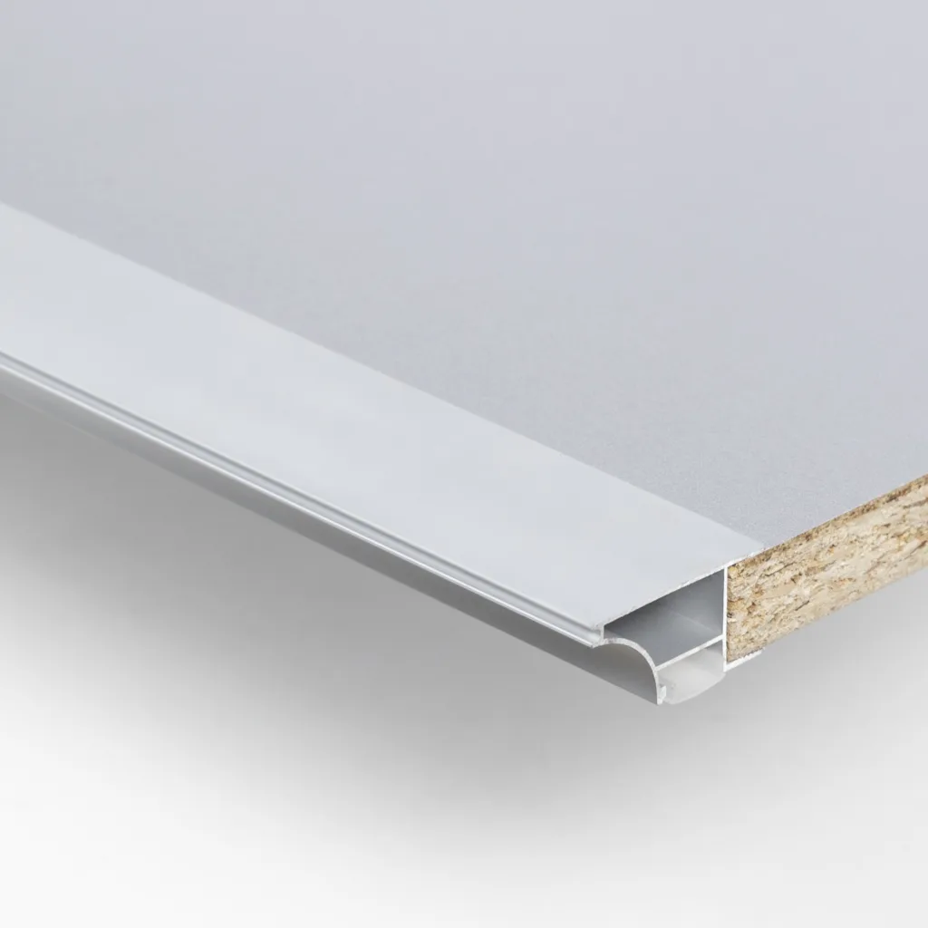 Профиль алюминиевый накладной/торцевой AVIOR, с экраном, цвет алюминий, 2м, AKS