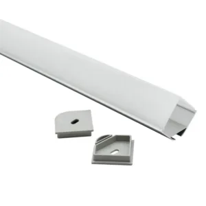 Профиль алюминиевый угловой/подвесной ORION-GREAT 3030Q с экраном квадрат, цвет алюминий, 2м, AKS