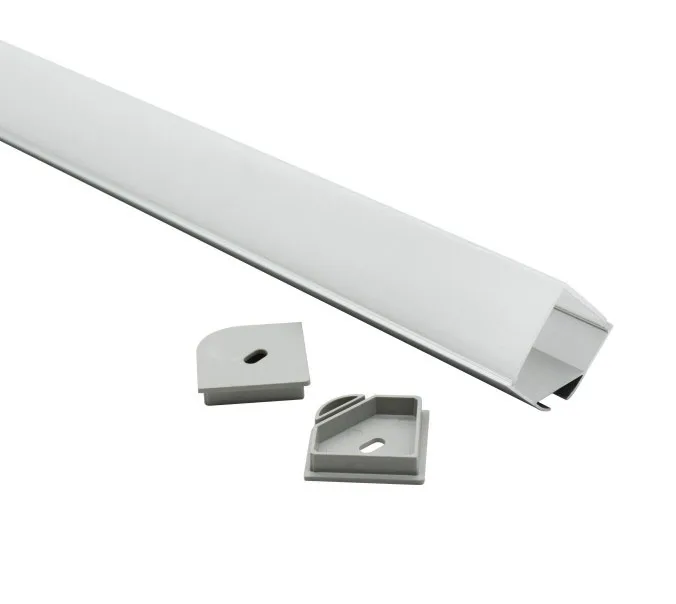 Профиль алюминиевый угловой/подвесной ORION-GREAT 3030Q с экраном квадрат, цвет алюминий, 2м, AKS