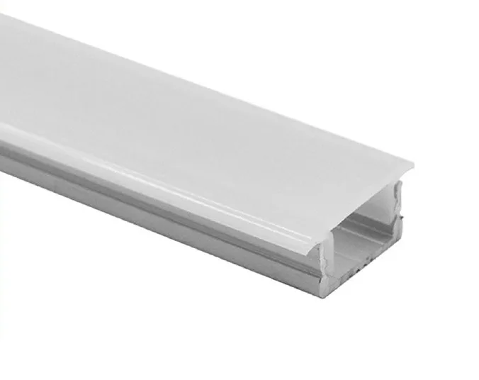 Профиль алюминиевый врезной LIRA-1708 с экраном, цвет алюминий, 2м, AKS