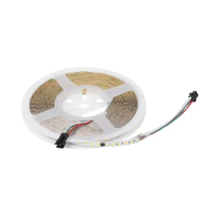 Лента светодиодная SPI ("Бегущий огонь") - 12W/m, 24V, 8мм, 2835, 126 д/м, IP20, нейтральный белый (4000K) - 10м, AKS