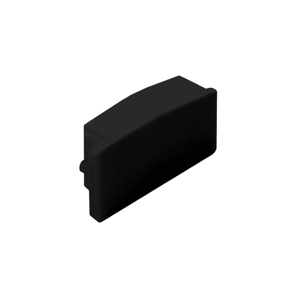 Заглушка для профиля AQ FORM накладного 15х7 черная