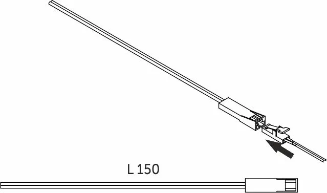 Шнур соединительный (миниконнектор мама - провод), 15 см, AKS