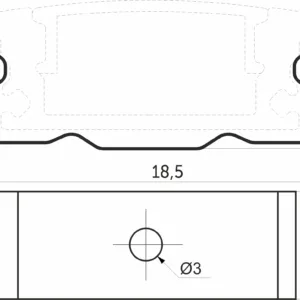 Держатель для врезного профиля LIRA-1707, AKS