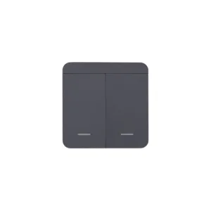 Выключатель беспроводной, с реле, 2 клавиши, графит, AKS