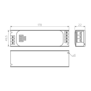 Блок питания AQ BASE 220V/12V IP20 100W