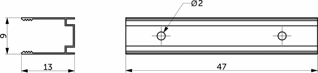 Держатель для гибкого неона 8*16мм, металл, AKS