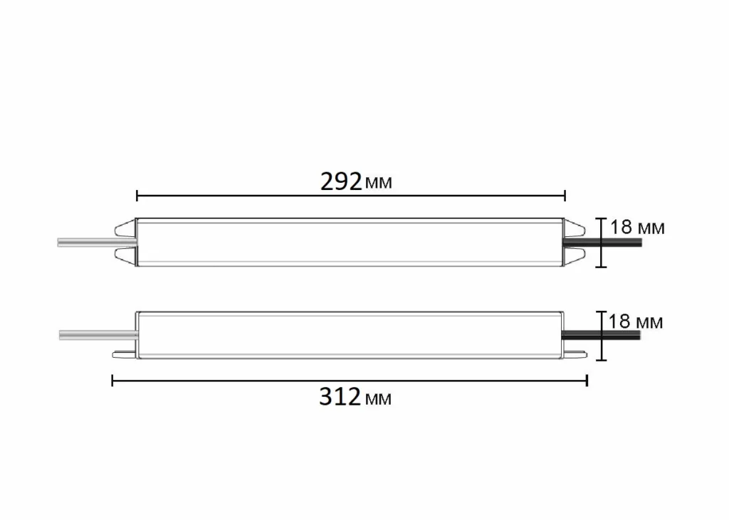 Блок питания Indoor 48W/12V, серия 2, тонкий, AKS