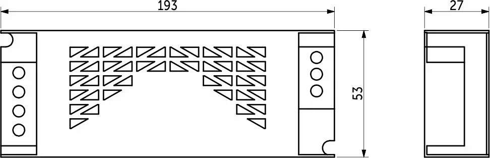 Блок питания Indoor 150W/12V, тип 3, без вилки и коннектора, AKS