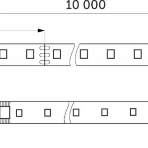 Лента светодиодная SPI ("Бегущий огонь") - 12W/m, 24V, 8мм, 2835, 126 д/м, IP20, нейтральный белый (4000K) - 10м, AKS