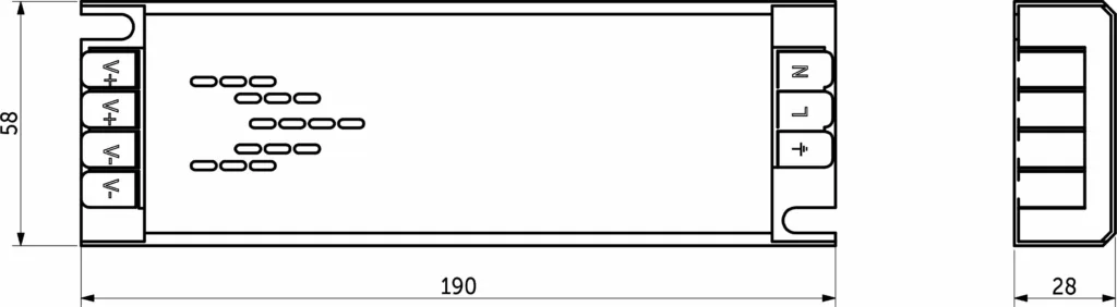 Блок питания Indoor 150W/12V, серия 6, медленный запуск, с диммированием, быстрозажимные клеммы, AKS