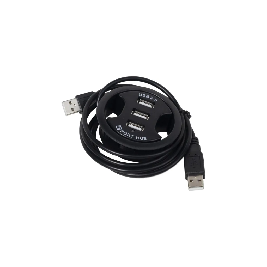 Разветвитель USB, 3 выхода, черный, AKS