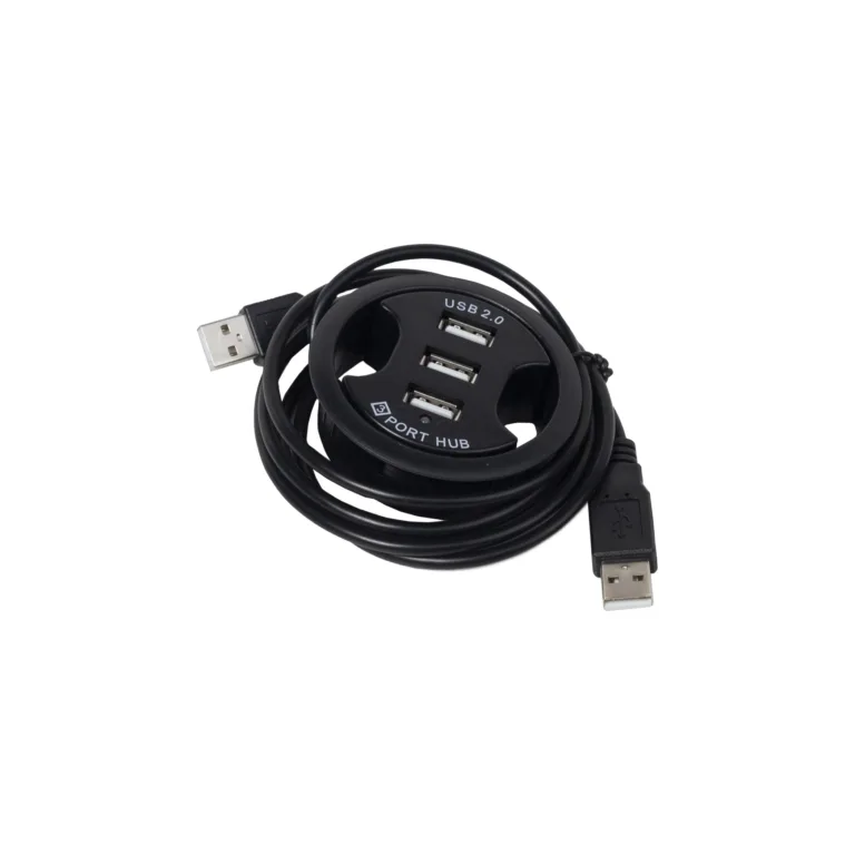 Разветвитель USB, 3 выхода, черный, AKS