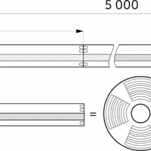 Лента светодиодная COB RGB - 12W/m, 12V, 10мм, 576 д/м, IP20 - 5м, AKS