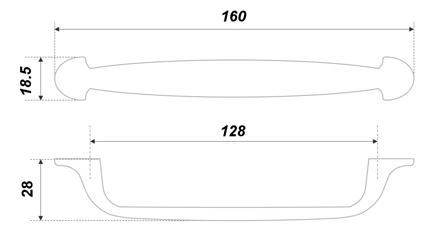 Мебельная ручка NOEL RS284BL.4/128