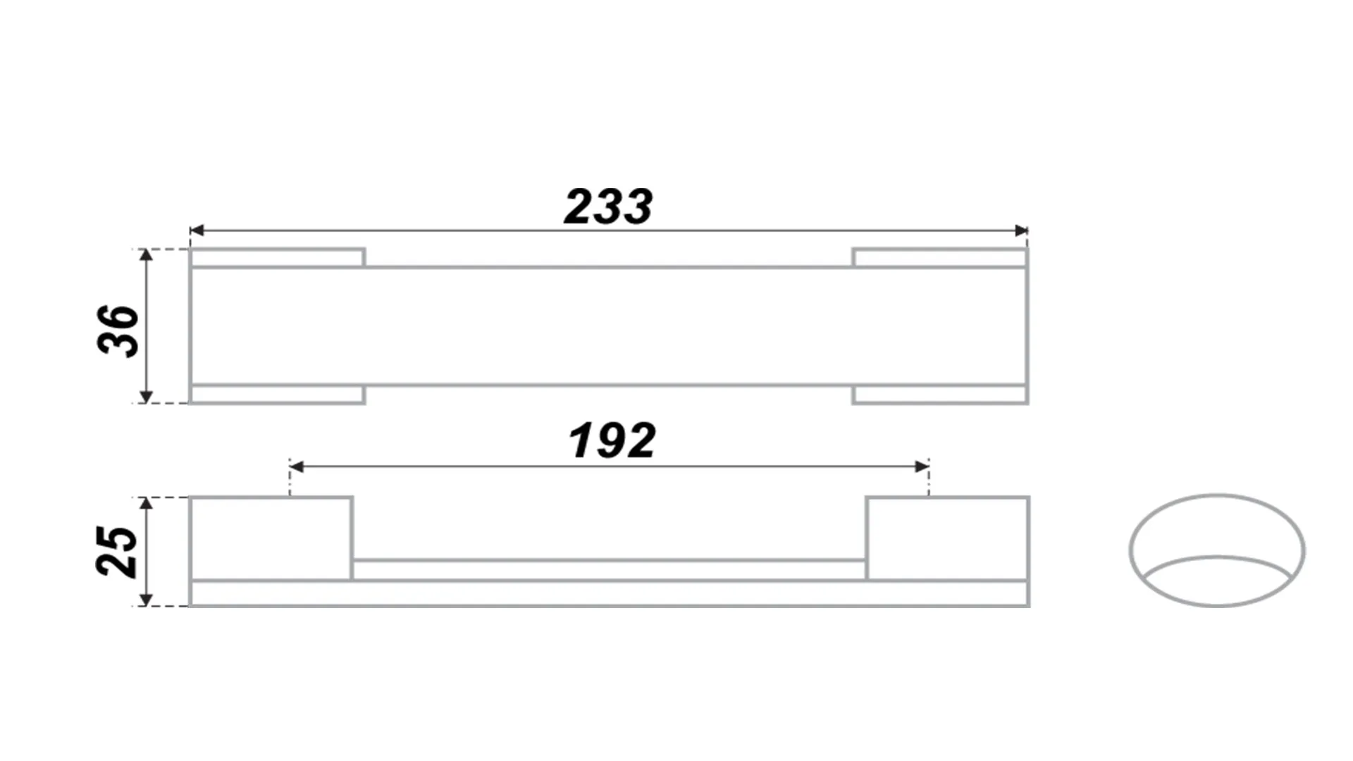 Мебельная ручка RS260CP.4/192