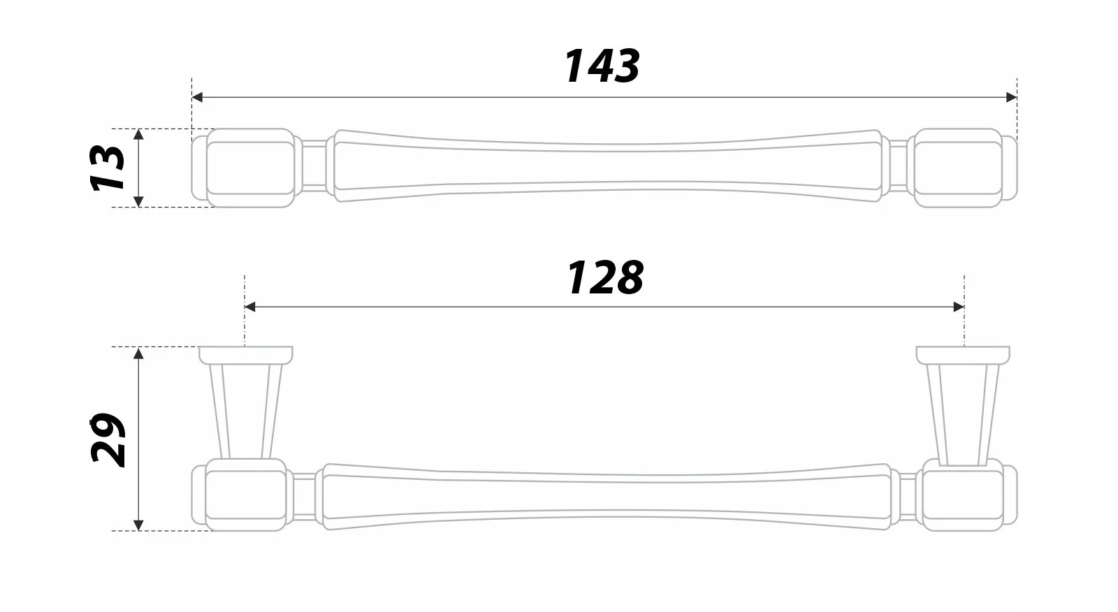 Мебельная ручка GRETA RS310AB.4/128