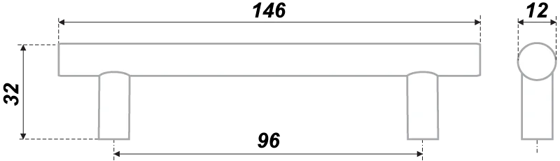 Мебельная ручка RR002BN.5/96