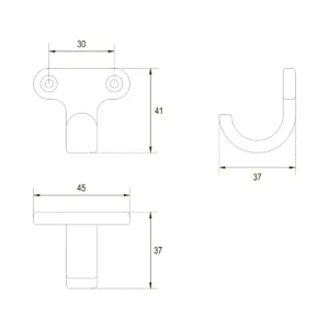 Мебельный крючок TWIN K120CP.2