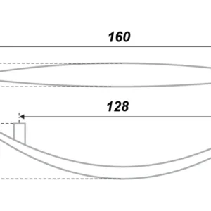 Мебельная ручка RS014GP.4/128