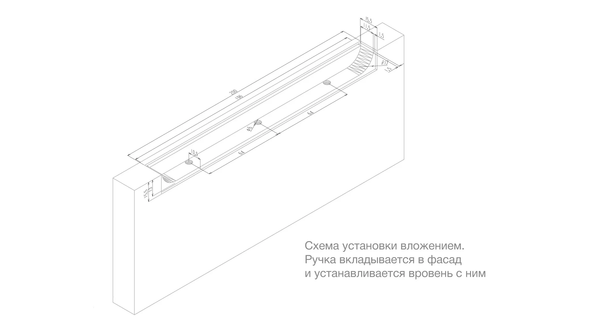 Мебельная ручка EVA RT020GR.1/000/200
