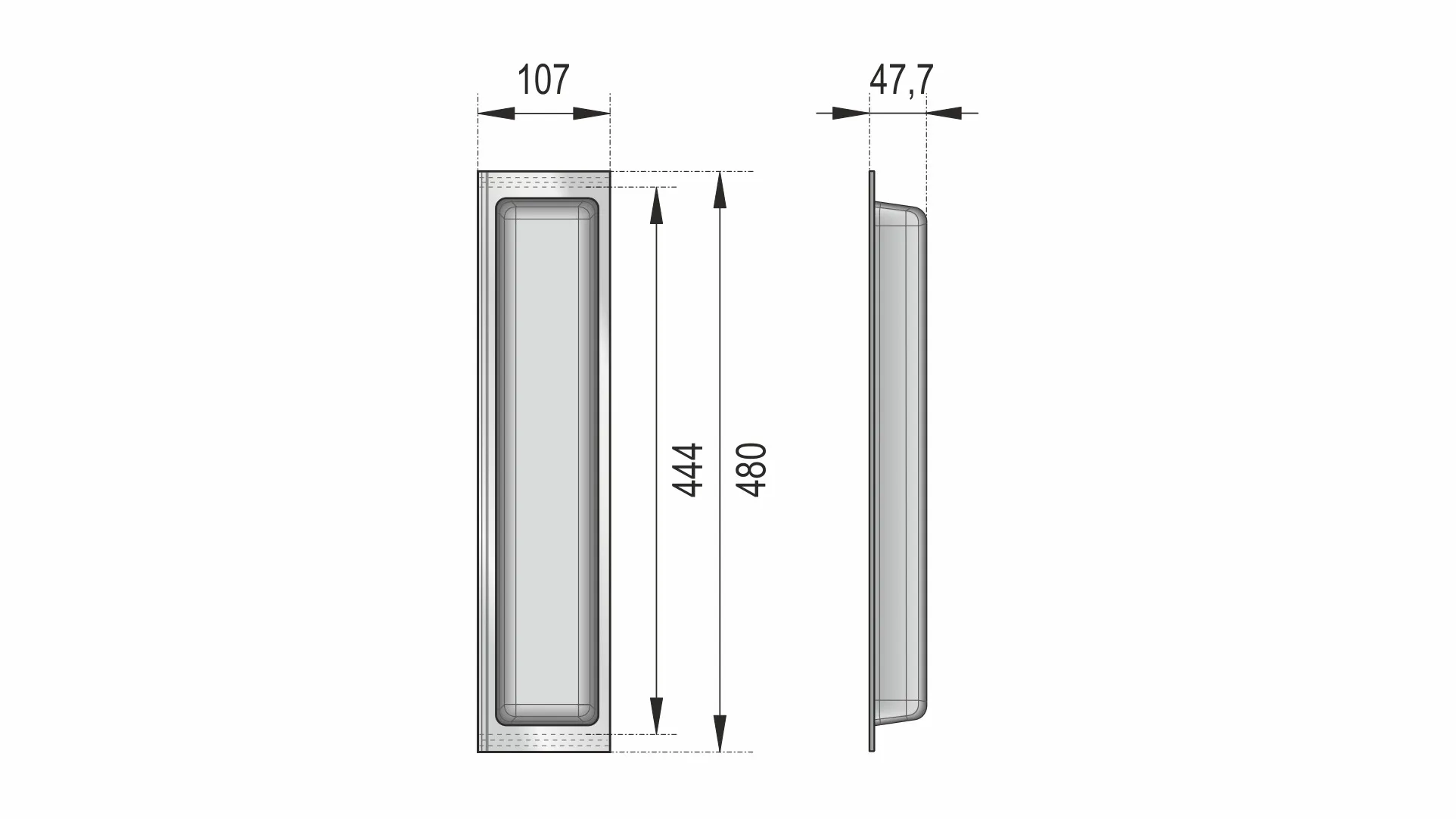 Универсальный узкий блок широкого назначения BLӦKI PC10/GRPH/107x480