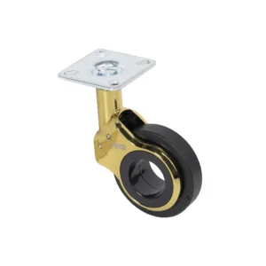 Колесо меб. GALAXY d60 h94 с площадкой, золото/черный AKS