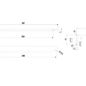 Мебельная ручка MONTE RT110W.1/224/300