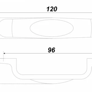 Мебельная ручка CANDY RS119CP.4/96/W