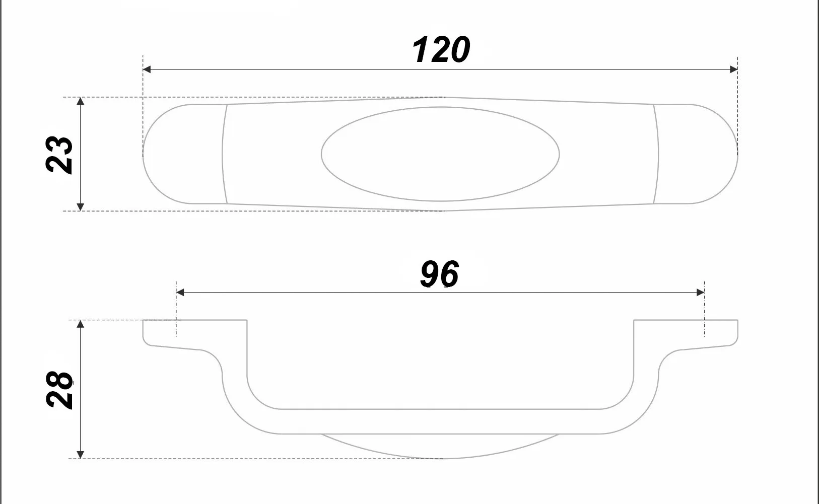 Мебельная ручка CANDY RS119CP.4/96/W