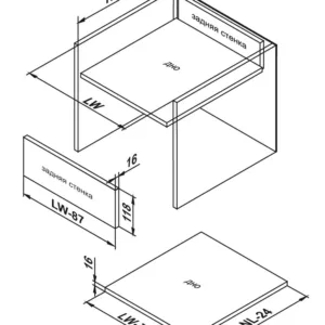 Прямые боковые стенки СТАРТ средней высоты SBDW12/GR/300