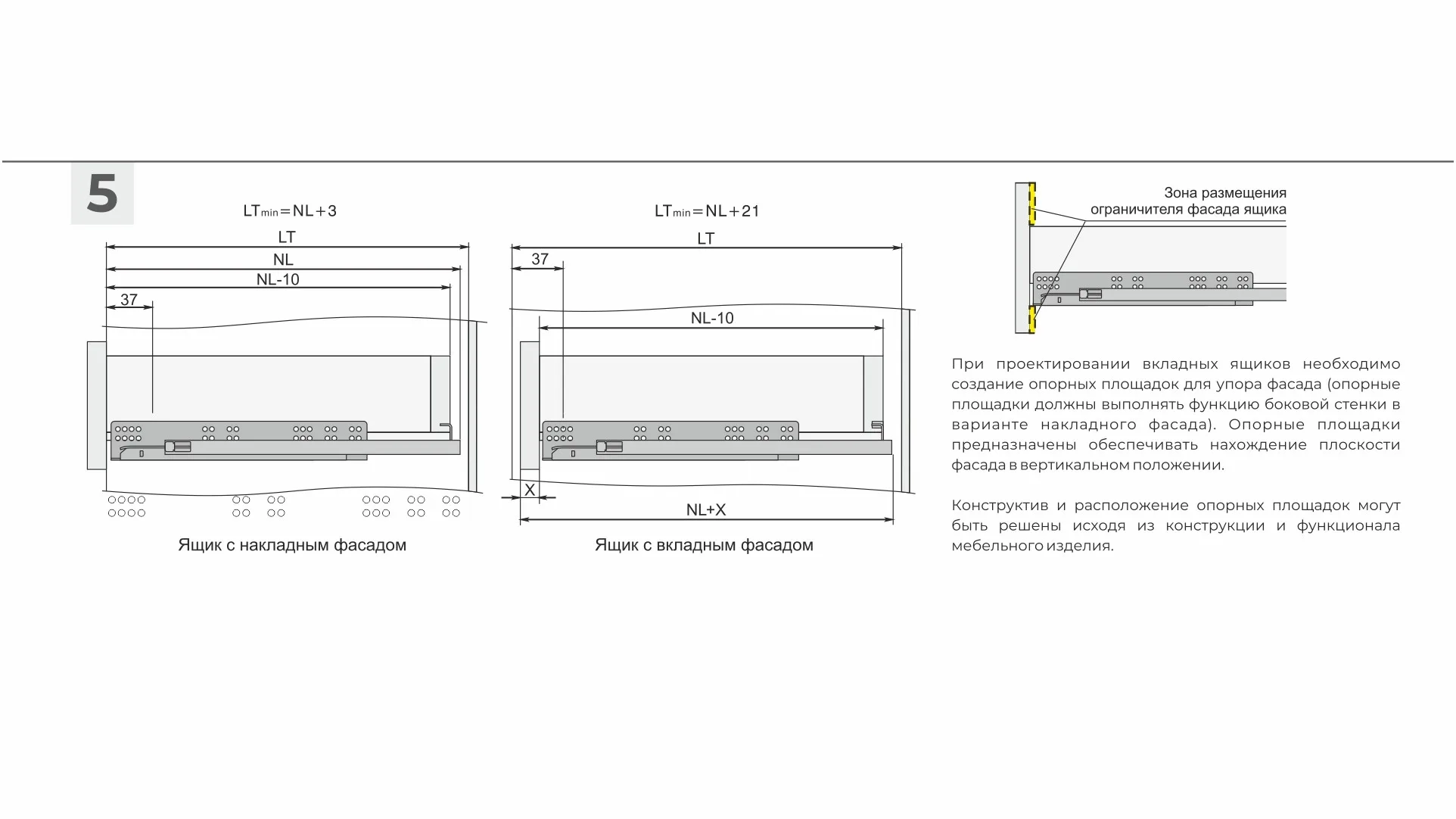 Направляющие скрытого монтажа В-Slide DB8982Zn/500