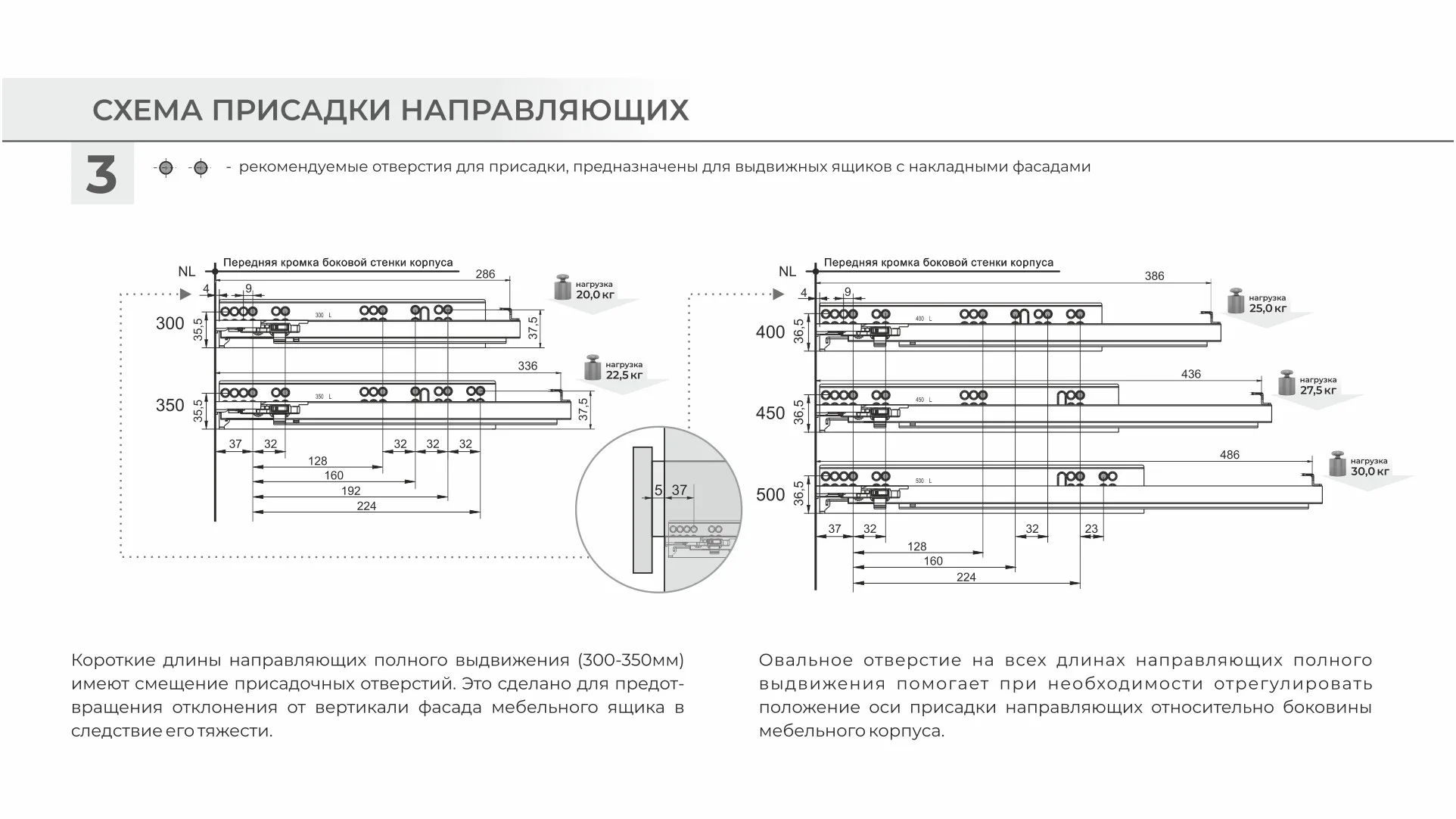 Направляющие скрытого монтажа B-Slide DB8785Zn/350