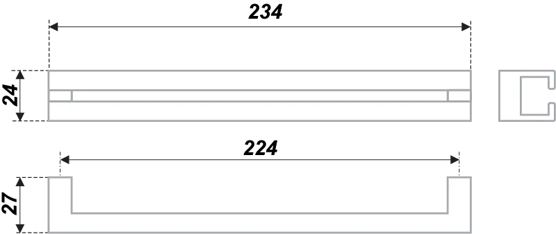 Мебельная ручка RS273CP.3/224