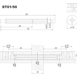 Стяжка B-fix ST01/50/6/Zn/01