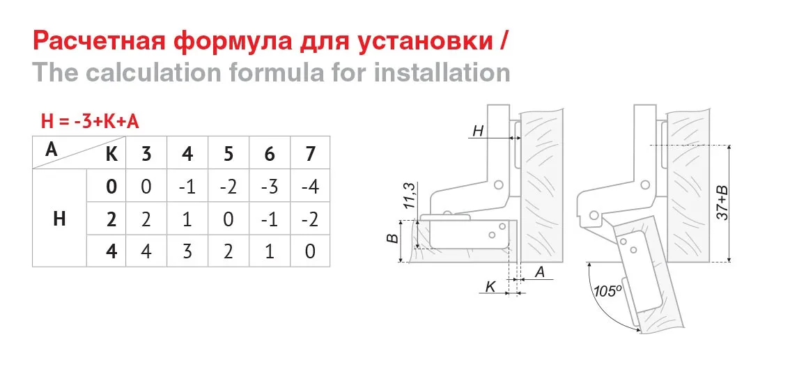 Мебельная петля H100C04/0132