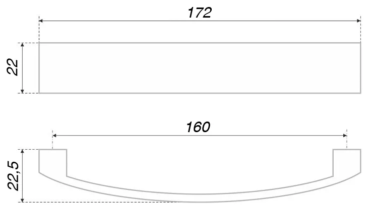 Мебельная ручка RS191BN.4/160