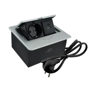 Удлинитель AQ PLUG-X H3 горизонтальный 1XSCHUKO, 1XUSB А, 1XUSB C, алюминий