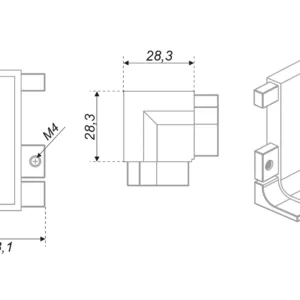 Внутренний уголок-держатель GOLA BALANCE RZ051.03GR