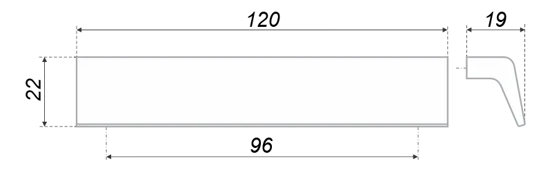 Мебельная ручка RS177HCP.1/96