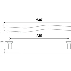 Мебельная ручка RS026CP.4/128