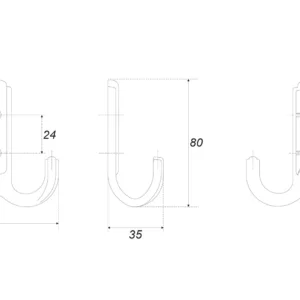 Мебельный крючок DOMANI K252AP.6
